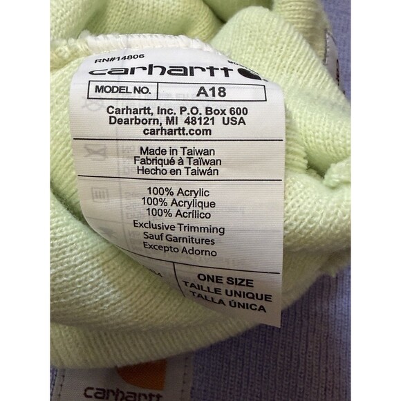 Carhartt A18 Acrylic Cuffed Beanie Hat Lot of 5 Pastel One Size Pink Green main image 7